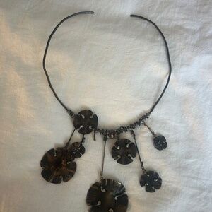 Handmade metal statement necklace